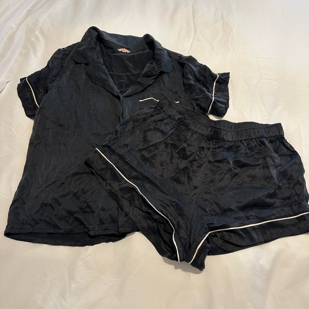 WOMENS EBERJEY WASHABLE SILK BLACK SET (M)